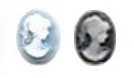 camées 6 x 8 mm